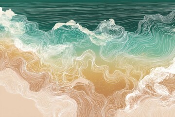 Fototapeta premium Abstract illustration of coastal topography.