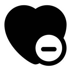 Remove from wishlist icon with line style
