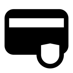 Secure payment icon with line style