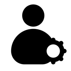 Account settings icon with line style