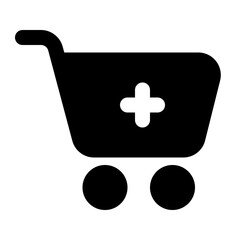 Add to cart icon with line style
