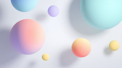 Colorful 3D Abstract Spheres Background Design
