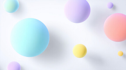 Colorful 3D Abstract Spheres Background Design