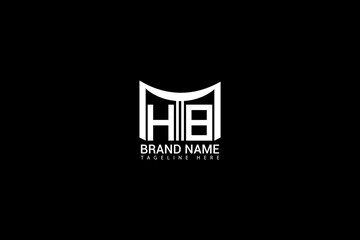 HB Letter Logo Design Modern Minimal Monogram Branding Vector Template