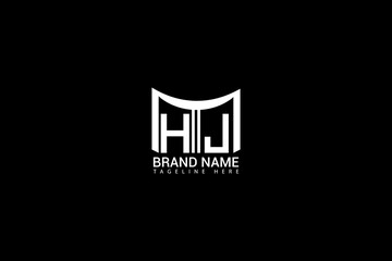 HJ Letter Logo Design Modern Minimal Monogram Branding Vector Template