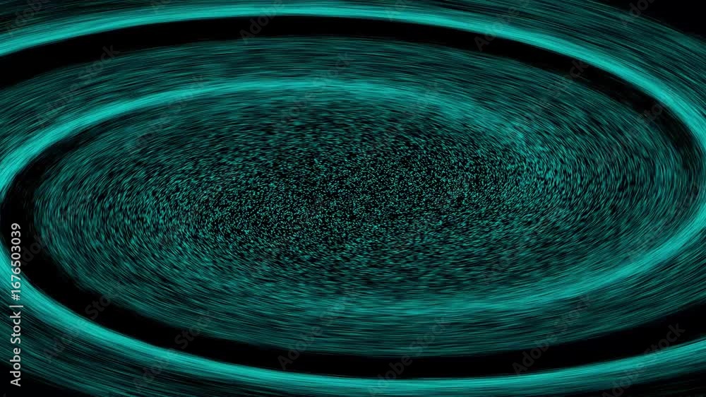 Aufkleber swirling teal vortex abstract loop animation cosmic galaxy particles motion graphics 4k uhd. teal en