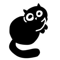 Funny black cats vector