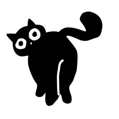 Funny black cats vector