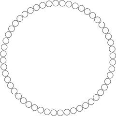 Obraz premium Dotted line circular round frame, symbol, icon