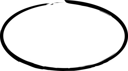 Set of oval grunge frames. Grunge empty