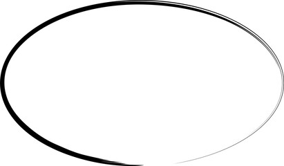 Set of oval grunge frames. Grunge empty