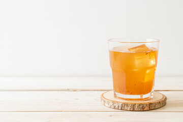 Delicious sweet drink tamarind juice and ice cube