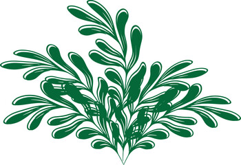 branch with green leaves