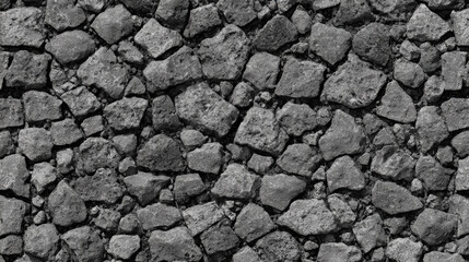 Irregular gray cobblestone top-down texture with realistic shadows, suited for game environments and architectural visualization projects