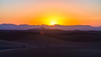 Desert Sunrise Mountain View