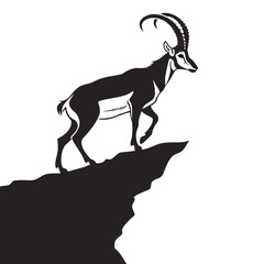 goat on a white background