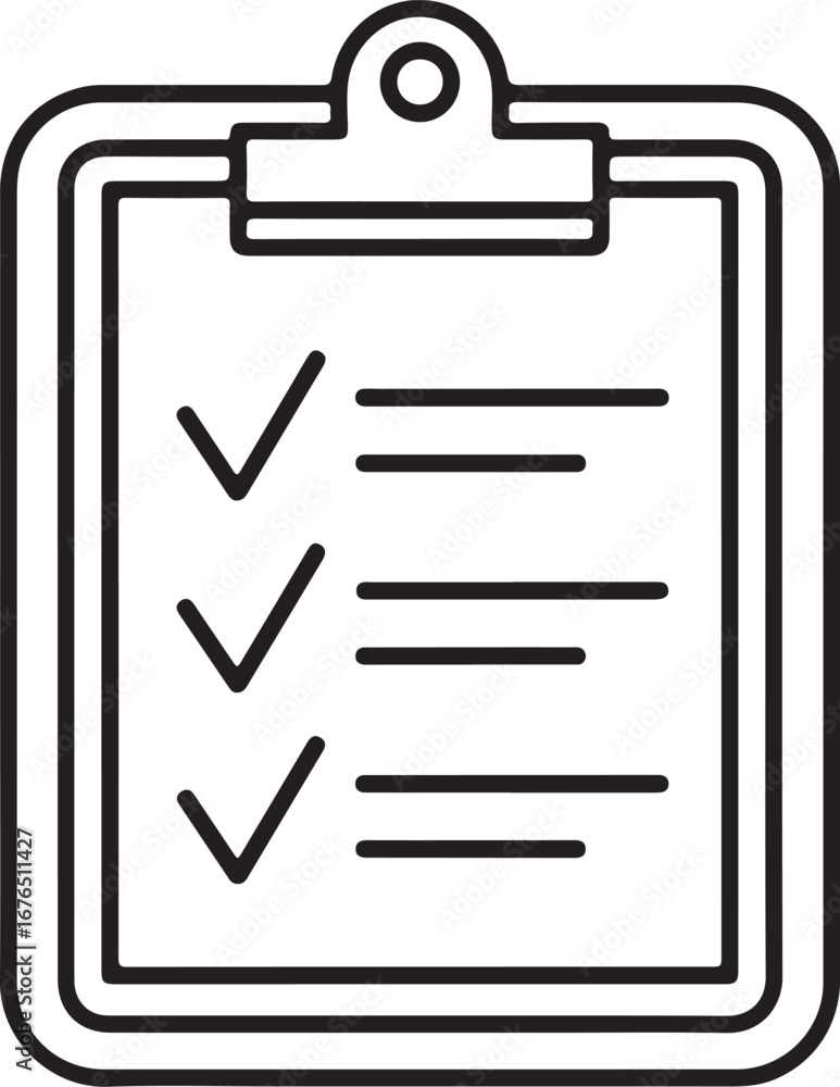 Poster clipboard with checklist and checkmarks for completed tasks