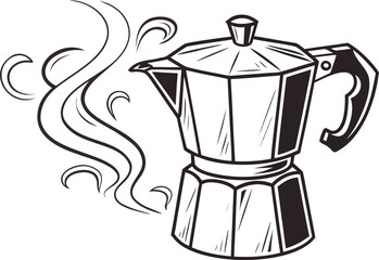 Classic Tea Pot Sketch Illustration. Handcrafted Tea Pot Line Drawing. Vintage Tea Pot Outline Artwork. Elegant Tea Pot Sketch Design. Tea Pot Icon in Simple Sketch Style. Tea Brewing Pot Sketch