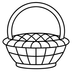 Fototapeta premium empty basket isolated on white