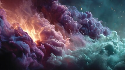 Creative fluid motion colorful smoke high resolution picture