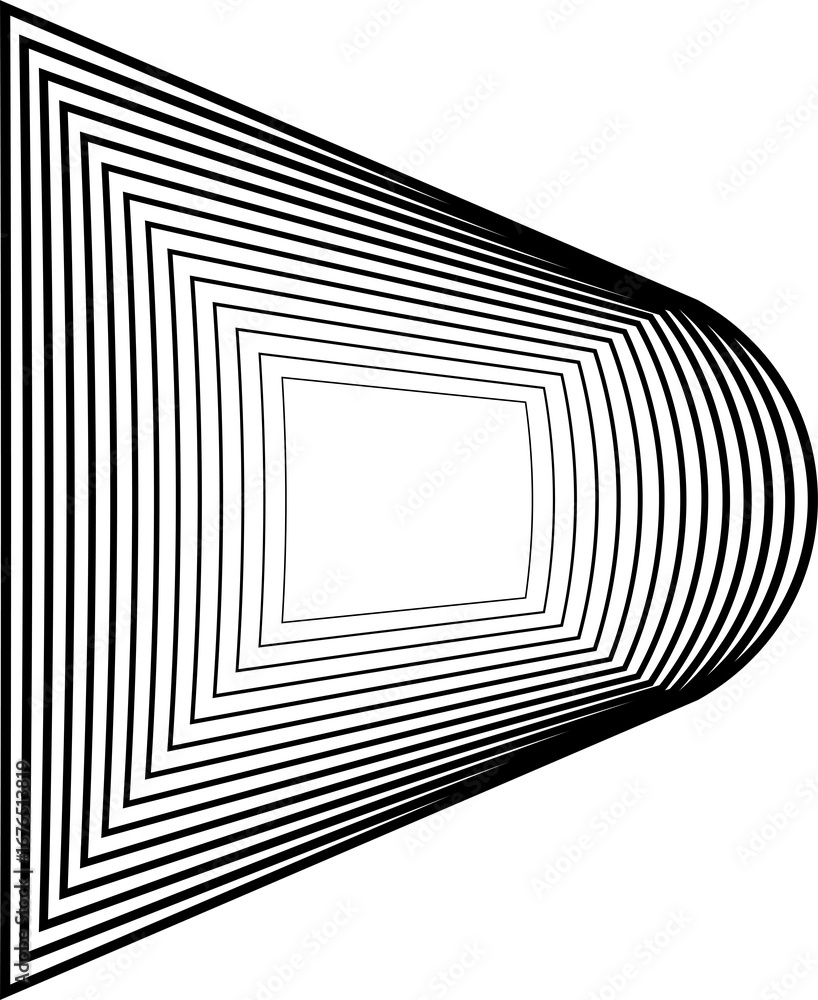 Poster Square blending line frame. Halftone design elements