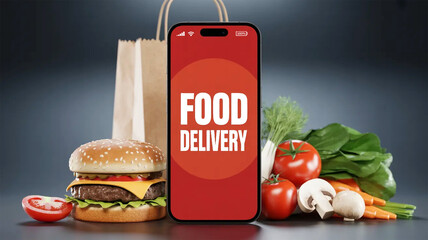 Hungry for convenience? Get delicious food delivered fast with this modern app interface and fresh ingredients.