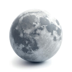 Obraz premium A detailed and captivating view of the moon against a stark white background