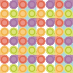 Colorful circles, circles, used for creating backgrounds, patterns printed in the image, patterns on product surfaces, multi-colored circle designs, used for creating backgrounds, printing, patterns.
