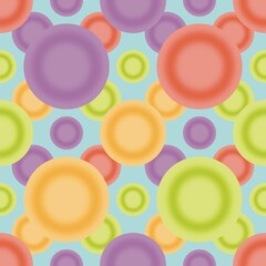 Colorful circles, circles, used for creating backgrounds, patterns printed in the image, patterns on product surfaces, multi-colored circle designs, used for creating backgrounds, printing, patterns.