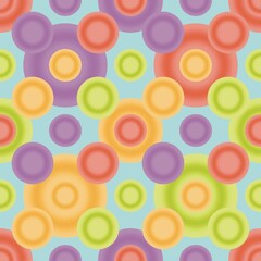 Colorful circles, circles, used for creating backgrounds, patterns printed in the image, patterns on product surfaces, multi-colored circle designs, used for creating backgrounds, printing, patterns.