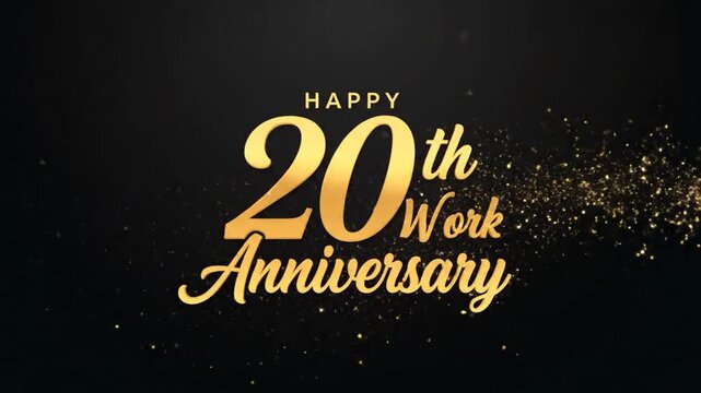Celebrating a Milestone Happy 20th Work Anniversary with Golden Sparkle