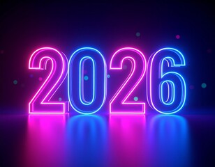 abstract neon text -2026