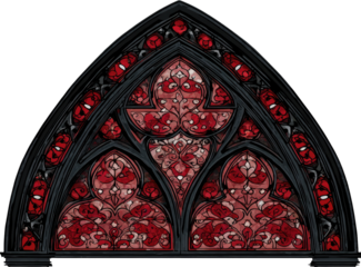 Gothic arch stained glass window