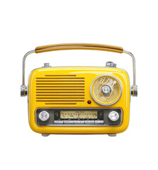 Obraz premium Retro yellow radio
