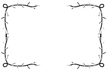 frame made of black and white tree branches