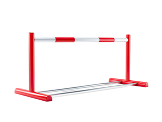 Red and white jump hurdle
