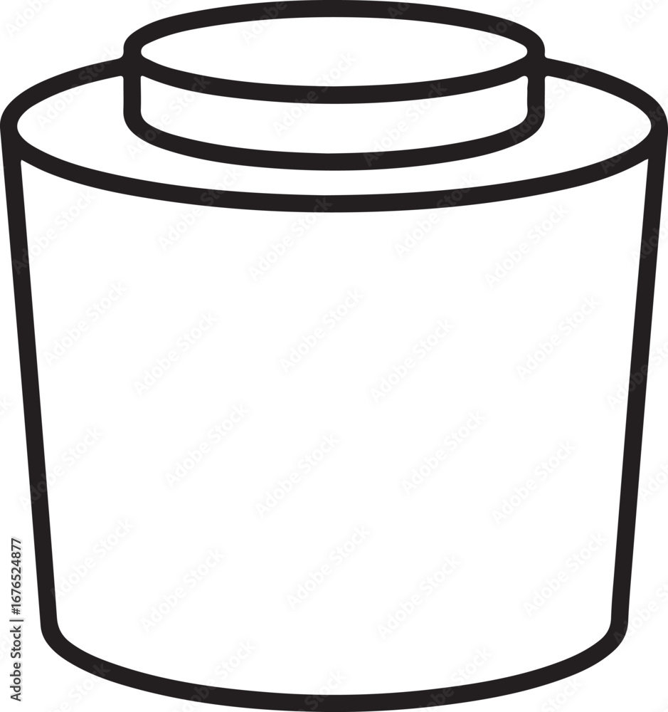 Poster Simple line drawing of a stopper for a bottle or flask