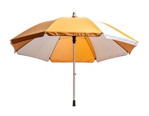 Orange and white umbrella
