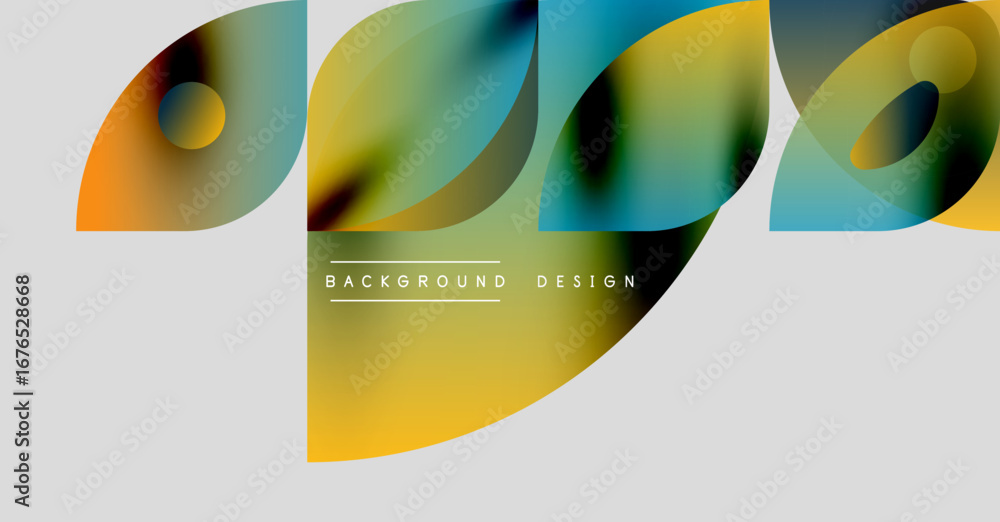 Poster abstract fluid shapes, vibrant colors, modern design. gradient overlays create dynamic visual effect