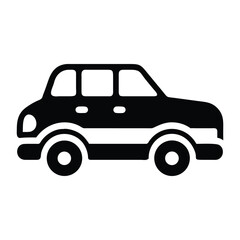 Car Silhouette Icon Set – 8 Different Vehicle Shapes Front and Side Views