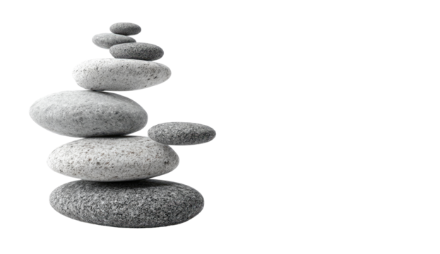 Stacked stones, balancing act