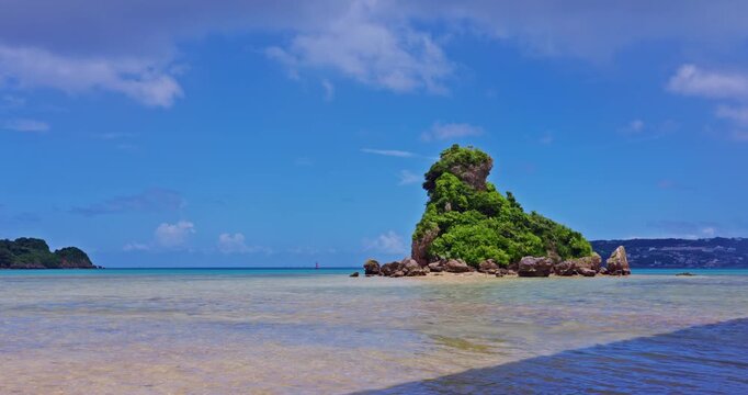 Okinawa Kouri Island: The unique Frog Rock in the clear waters