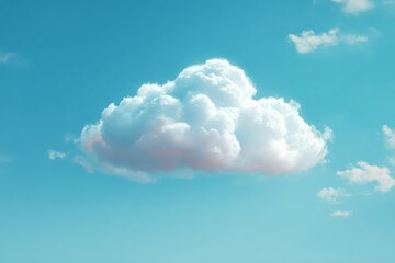 Fluffy cloud in a vibrant sky