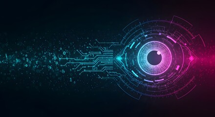 Biometric screening eye, Digital eye, Security concept, cyber security Concept, Technology Concept background