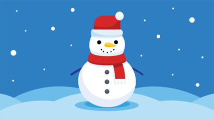 Fototapeta premium Snowman christmas character icon vector
