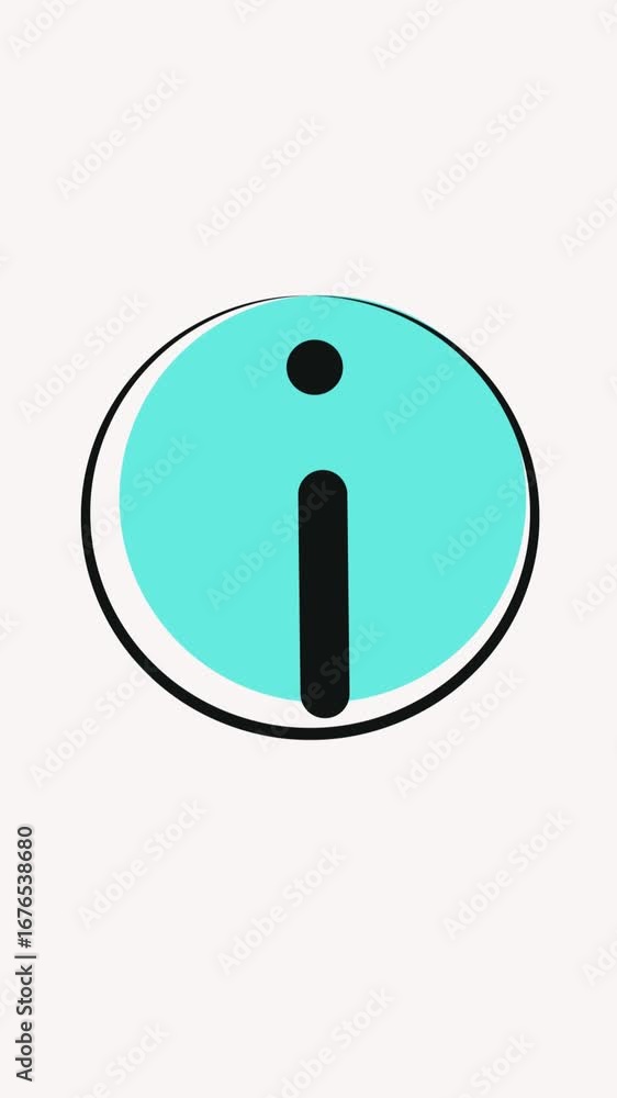 Poster basic animated information symbol animation vertical video. simple animated information symbol graph