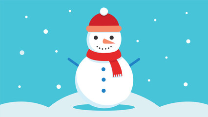 Fototapeta premium Snowman christmas character icon vector