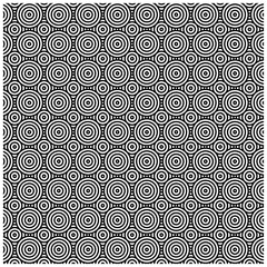 Fototapeta premium Seamless black and white pattern of concentric circles creating a captivating geometric design for digital art