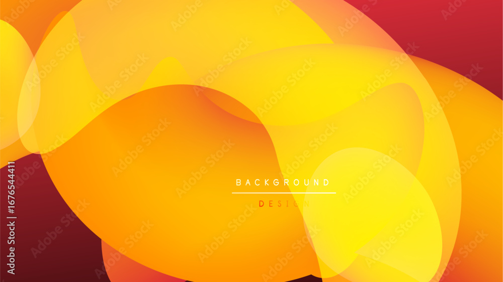 Aufkleber abstract vibrant layers overlap. warm colors blend, creating dynamic visual effect. background is bl