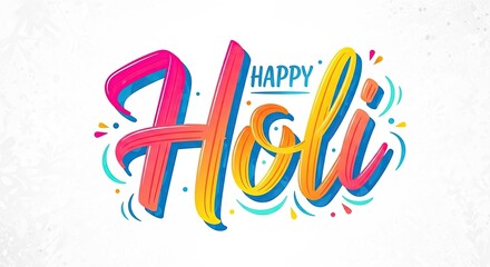 Happy Holi for Festival of Colors vector elements for card, greeting, poster design.
